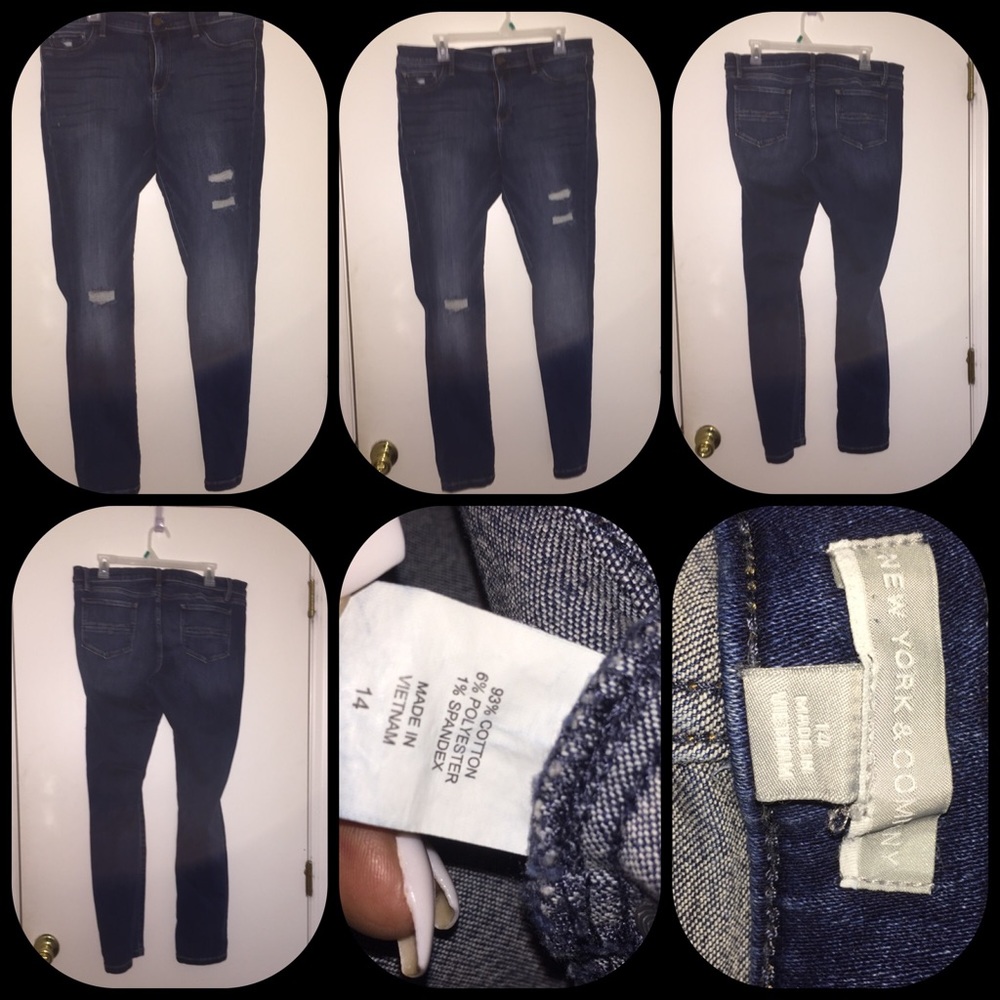 Jeans with distressing on legs